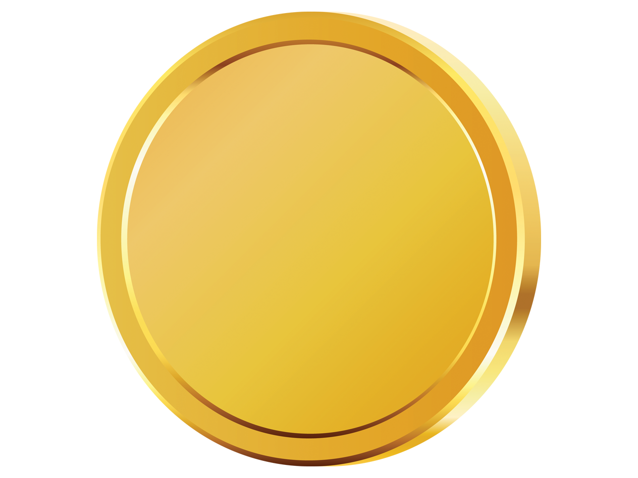 Kultainen kahdeksankulmainen kolikko, jossa on pyöreä keskusta