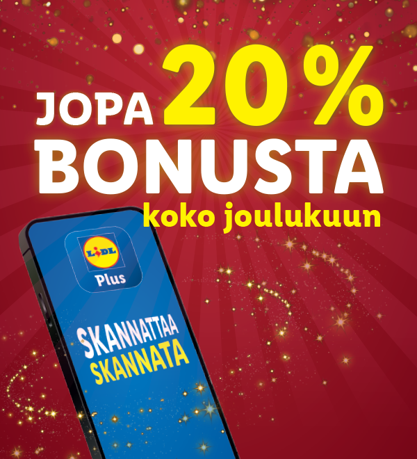 Jopa 20 % bonusta