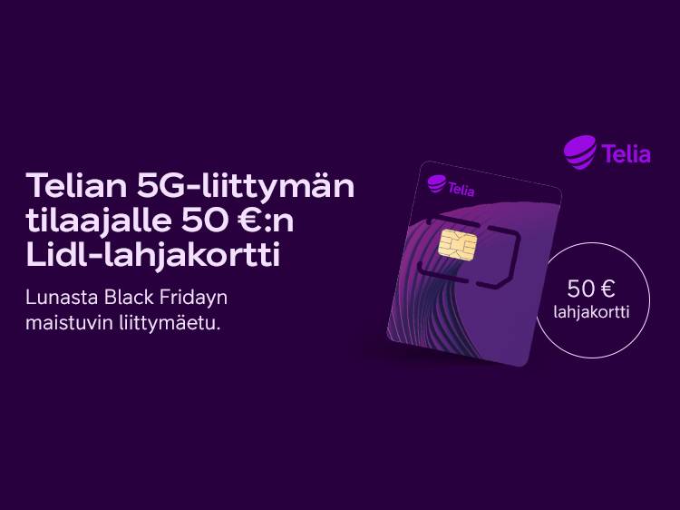 50 € Lidl-lahjakortti per siirretty liittymä