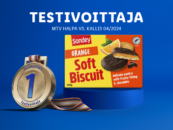 Sondey Pehmeä täytekeksi appelsiini